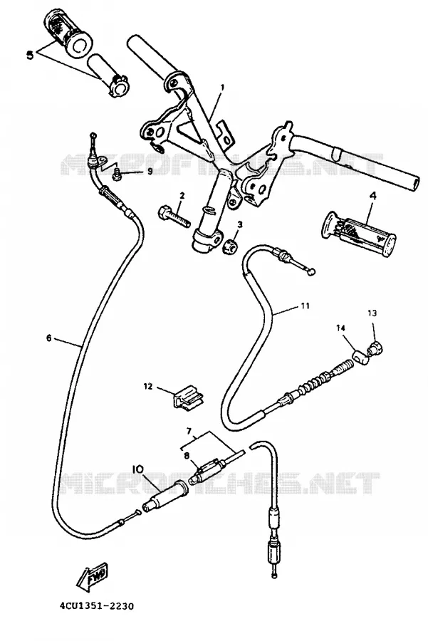 STUUR / KABEL Yamaha SCOOTER 50 1994 EVOLIS  YE50