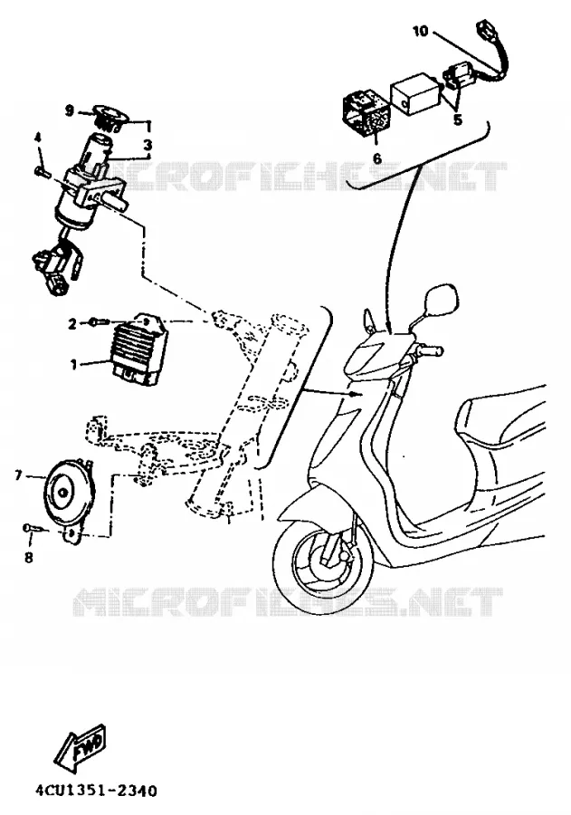 ELECTRISCH 1 Yamaha SCOOTER 80 1995 ZEST  YE80