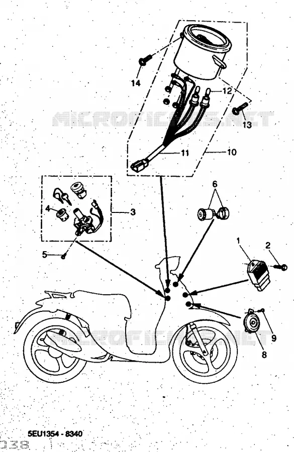 ELECTRISCH 1 Yamaha SCOOTER 50 1998 FLIPPER  YH50