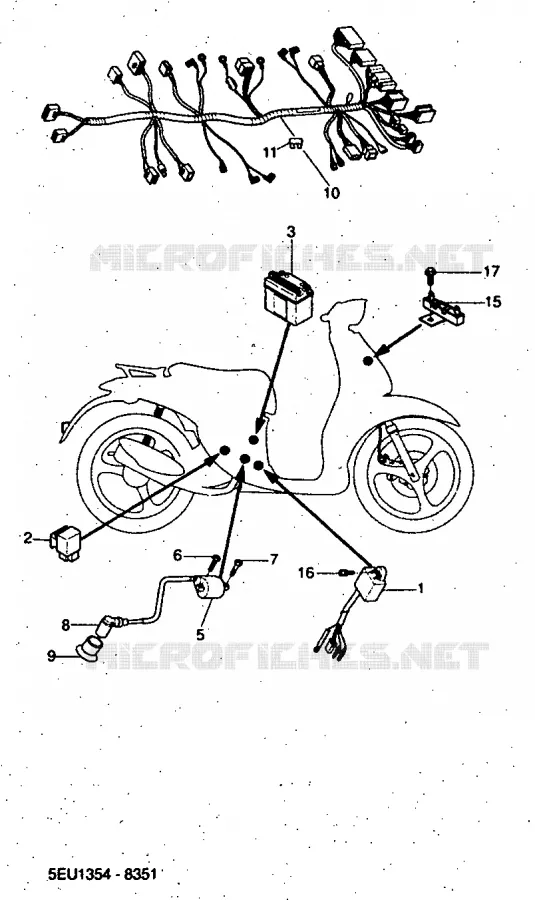 ELECTRISCH 2 Yamaha SCOOTER 50 1998 FLIPPER  YH50