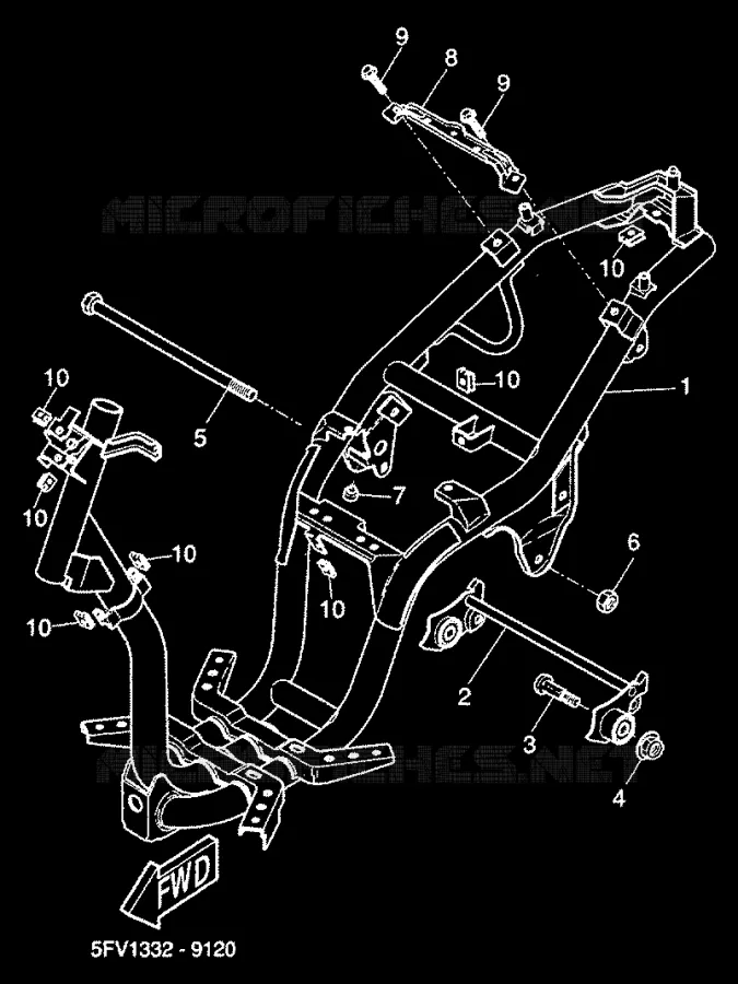 FRAME Yamaha SCOOTER 50 2000 FLIPPER  YH50