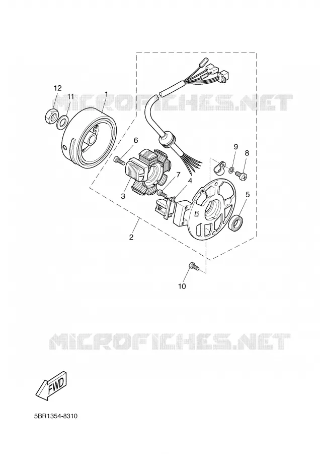 DYNAMO Yamaha SCOOTER 50 2002 FLIPPER  YH50