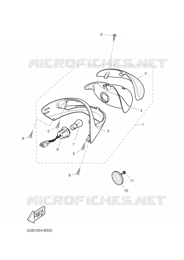 ACHTERLICHT Yamaha SCOOTER 50 2003 FLIPPER  YH50
