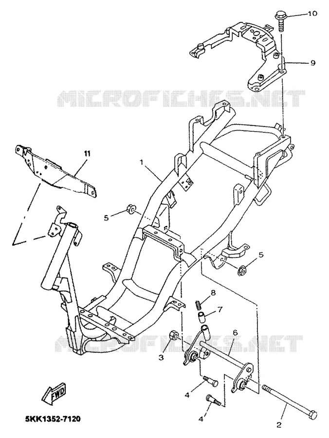 FRAME Yamaha SCOOTER 100 1999 YN  YN100