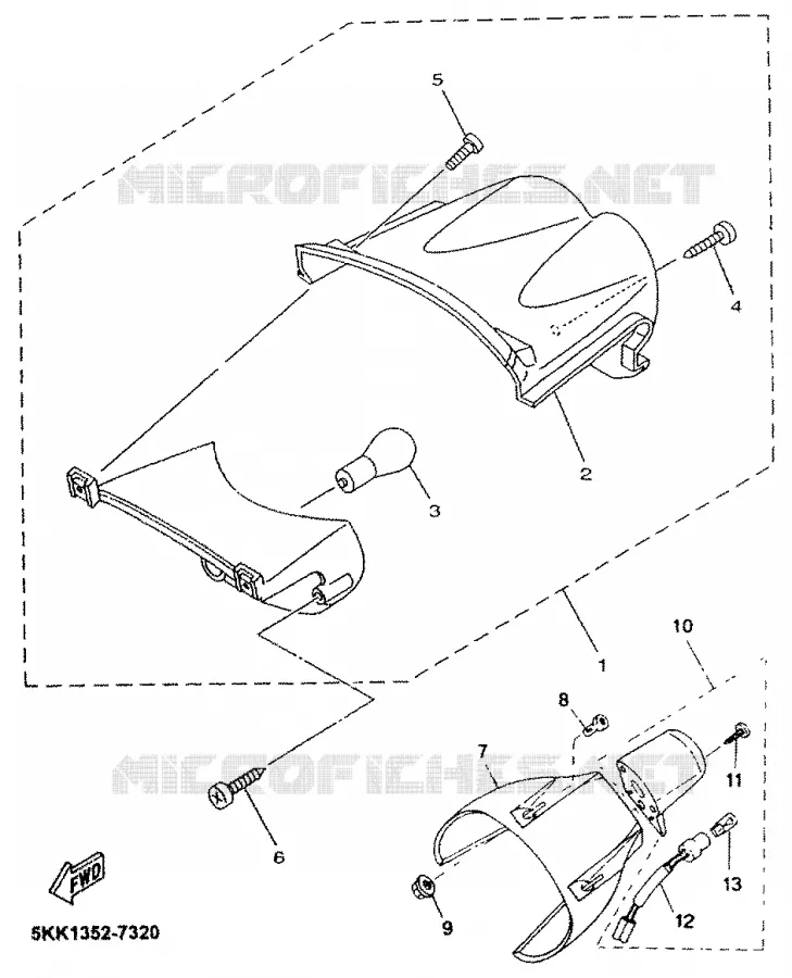 ACHTERLICHT Yamaha SCOOTER 100 1999 YN  YN100