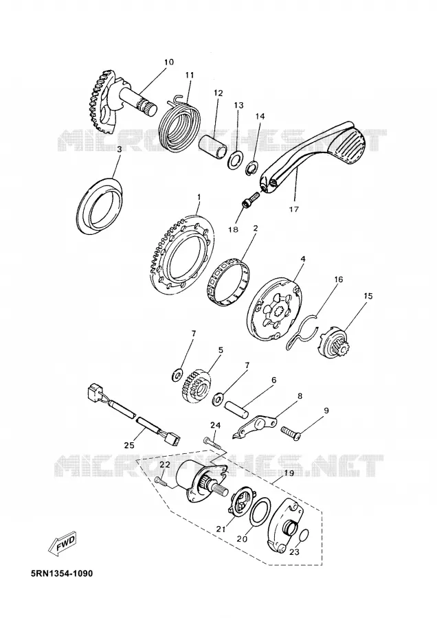 STARTMOTOR Yamaha SCOOTER 50 2002 YN  YN50