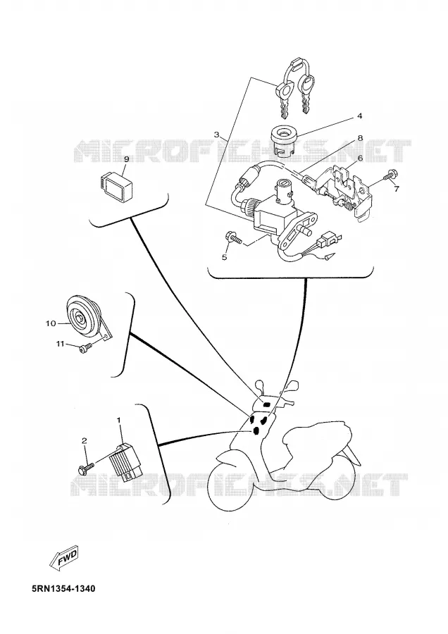 ELECTRISCH 1 Yamaha SCOOTER 50 2002 YN  YN50