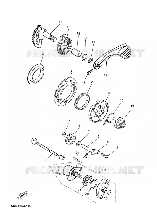 STARTMOTOR Yamaha SCOOTER 50 2004 NEO'S  YN50 OVETTO 50