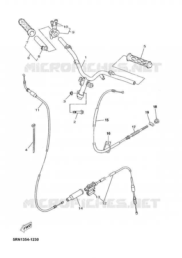 STUUR / KABEL Yamaha SCOOTER 50 2004 NEO'S  YN50 OVETTO 50