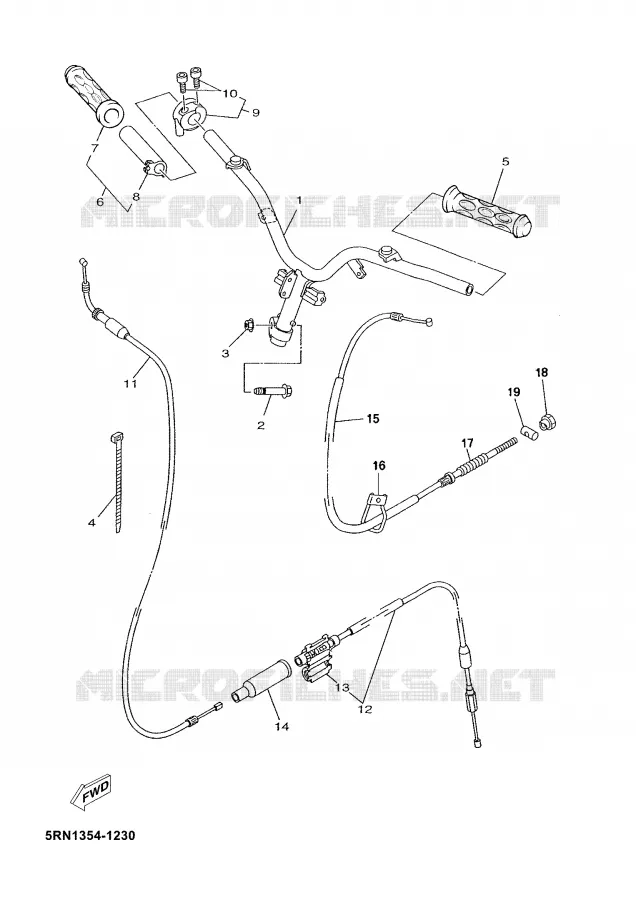 STUUR / KABEL Yamaha SCOOTER 50 2004 NEO'S  YN50