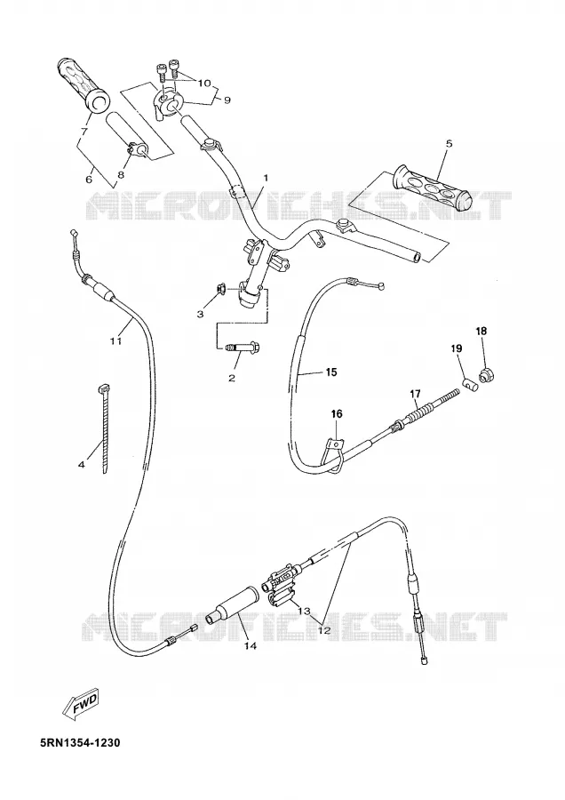 STUUR / KABEL Yamaha SCOOTER 50 2002 YN  YN50ALPINESTARS