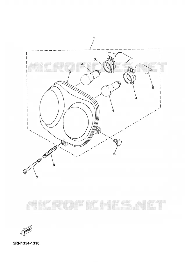 KOPLAMP Yamaha SCOOTER 50 2003 NEOS  YN50M