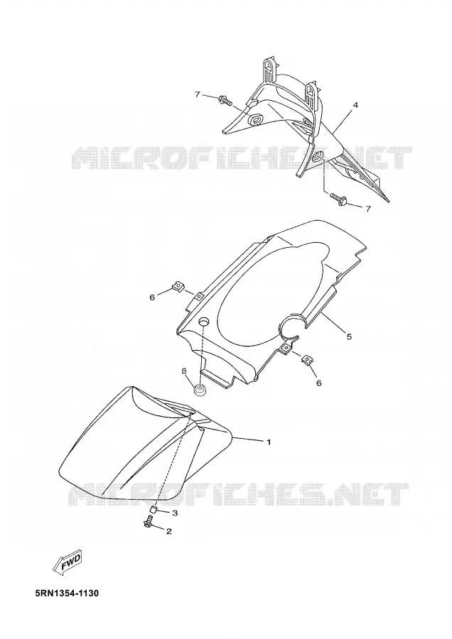SPATBORD Yamaha SCOOTER 50 2004 NEO'S  YN50 OVETTO 50