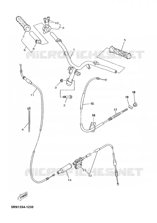 STUUR / KABEL Yamaha SCOOTER 50 2005 NEO'S  YN50