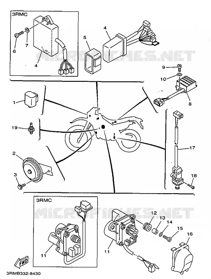 ELECTRISCH 2 Yamaha MOTO 125 1998 DTR  DT125R