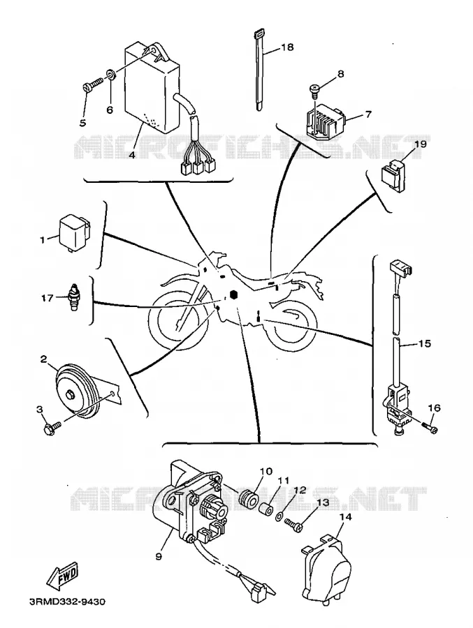ELECTRISCH 2 Yamaha MOTO 125 1999 DTR  DT125R