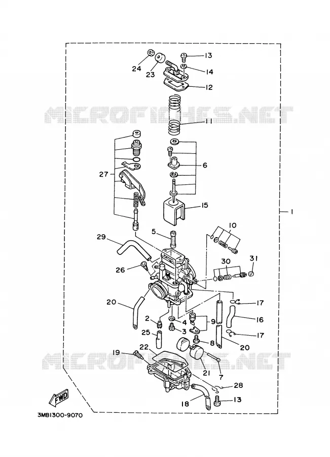 CARBURATEUR  Yamaha MOTO 125 2000 DTR  DT125R