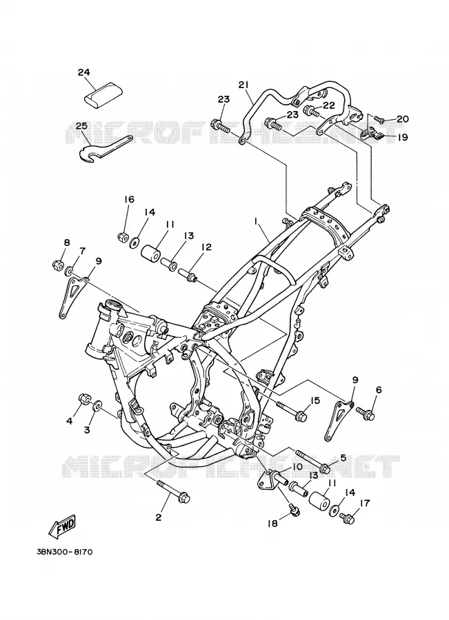 FRAME Yamaha MOTO 125 2000 DTR  DT125R