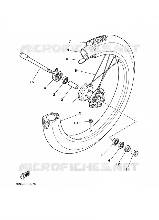 VOORWIEL Yamaha MOTO 125 2000 DTR  DT125R