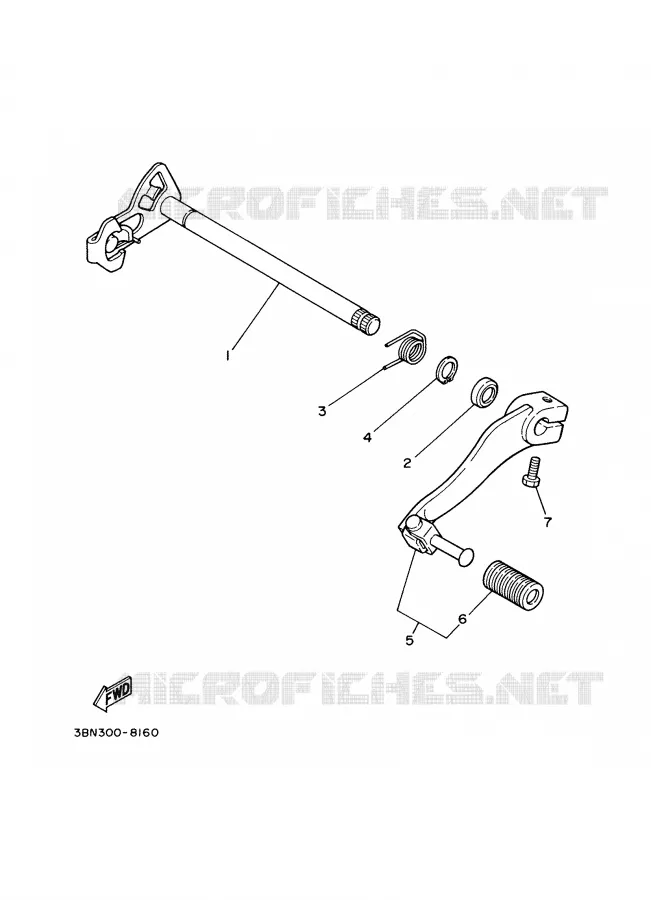 SCHAKEL STANG / PEDAAL Yamaha MOTO 125 2000 DTR  DT125R