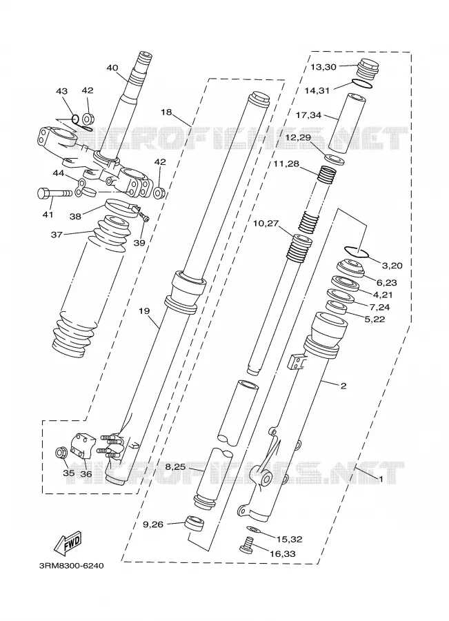 VOORVORK Yamaha MOTO 125 2000 DTR  DT125R