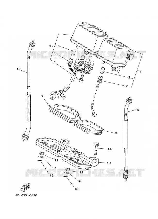 TELLERSET Yamaha MOTO 125 2000 DTR  DT125R