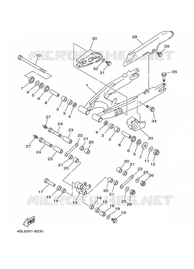 ACHTERBRUG Yamaha MOTO 125 2002 DTR  DT125R