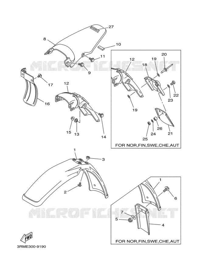 SPATBORD Yamaha MOTO 125 2002 DTR  DT125R