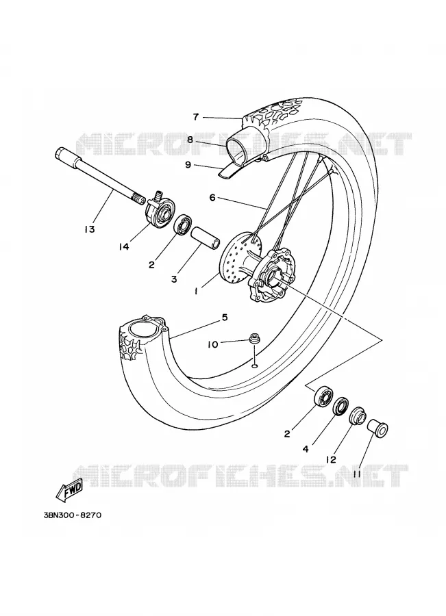 VOORWIEL Yamaha MOTO 125 2002 DTR  DT125R