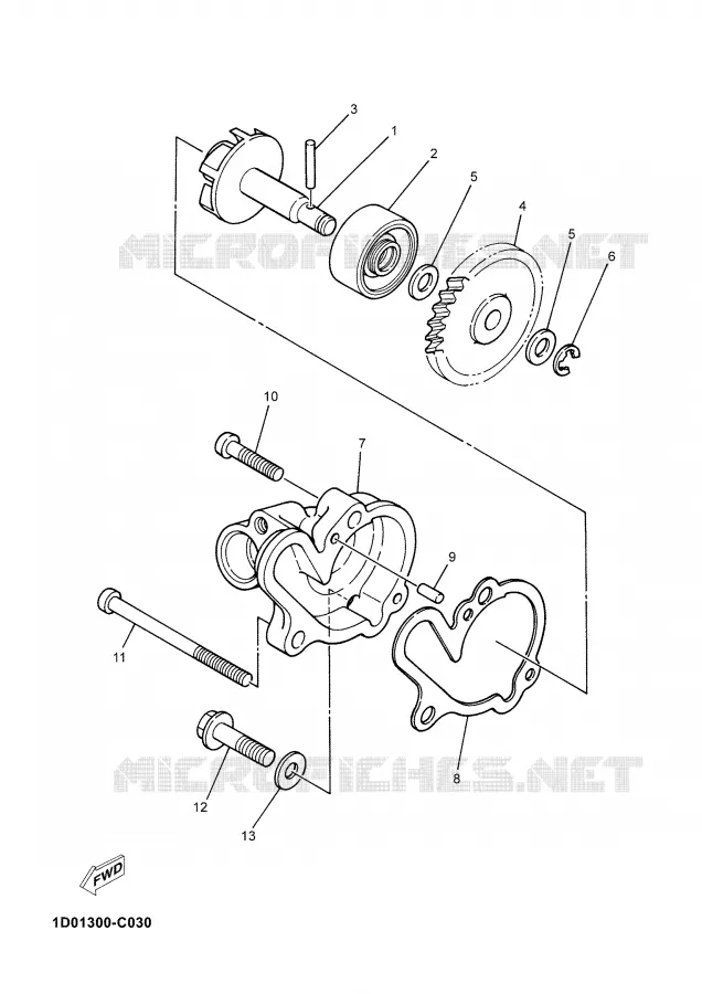 WATERPOMP / SLANGEN Yamaha MOTO 125 2004 DTR  DT125R