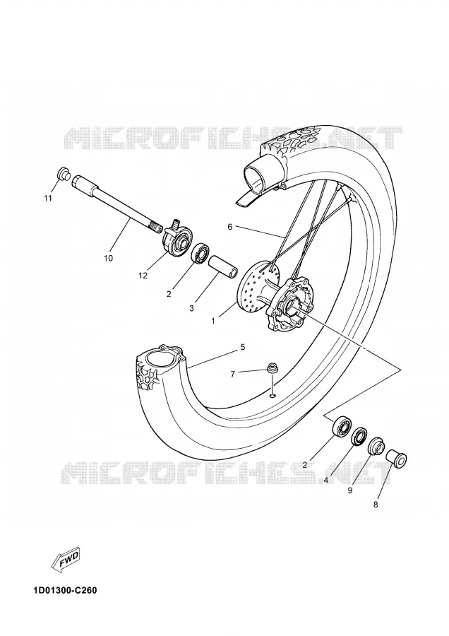 VOORWIEL Yamaha MOTO 125 2004 DTR  DT125R