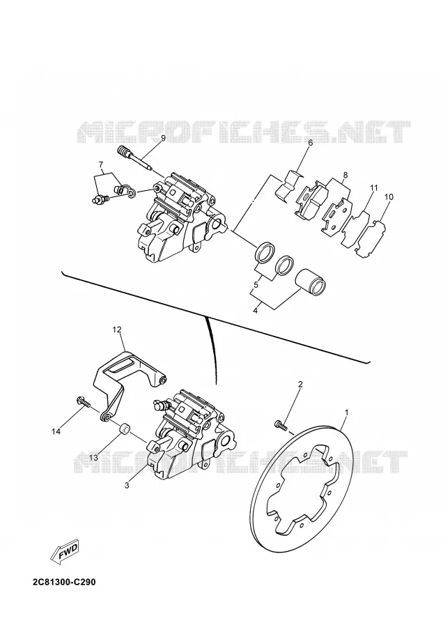 REMKLAUW ACHTER Yamaha MOTO 125 2006 DTRE  DT125RE