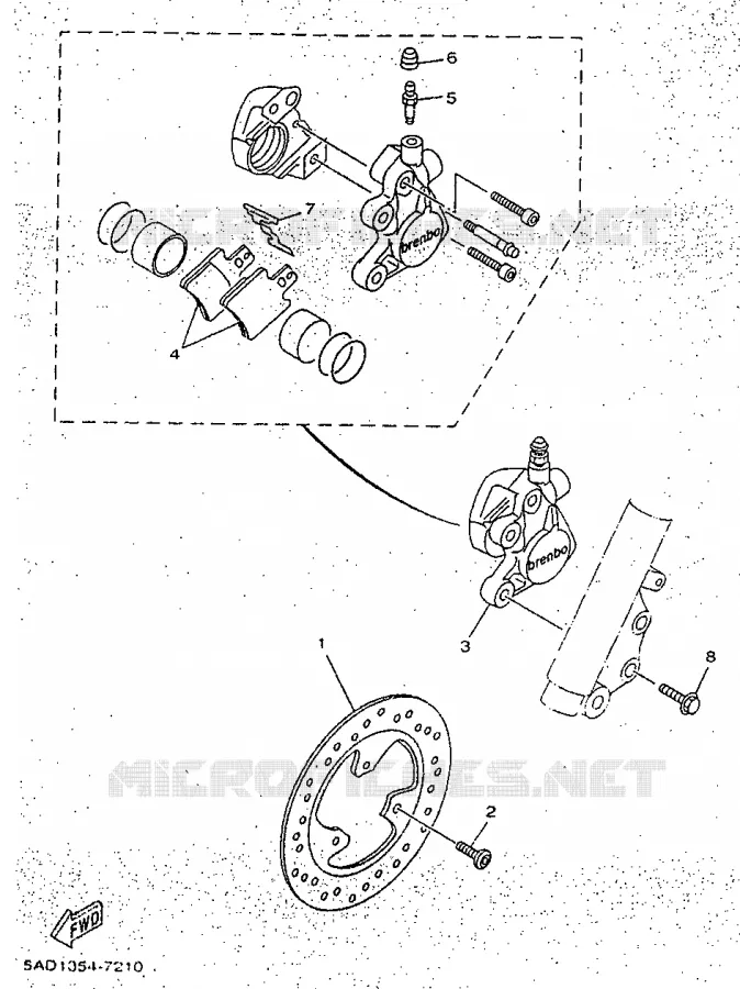 REMKLAUW VOOR Yamaha SCOOTER 50 1997 NEOS  YN50R