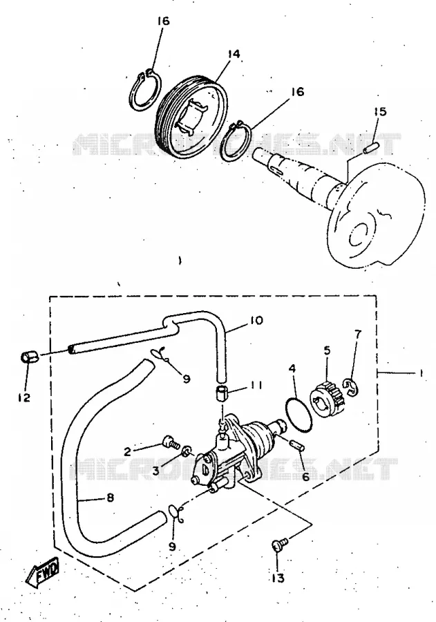 OLIEPOMP Yamaha SCOOTER 50 1997 NEOS  YN50R