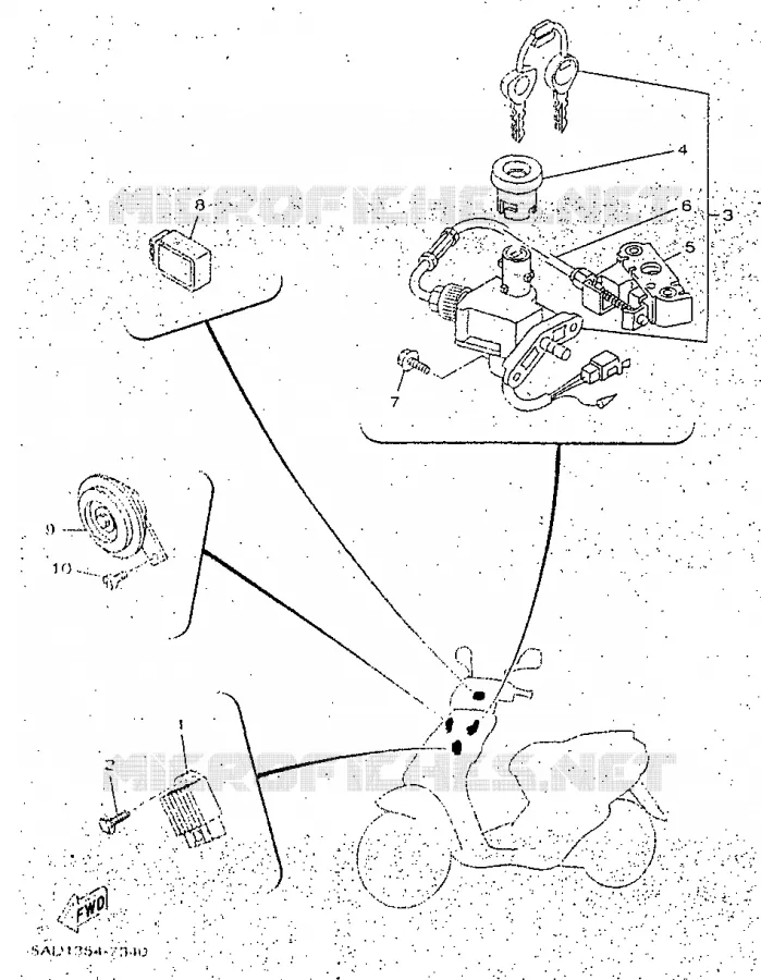 ELECTRISCH 1 Yamaha SCOOTER 50 1998 NEOS  YN50R