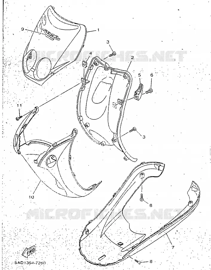 BEENSCHERM Yamaha SCOOTER 50 1998 NEOS  YN50R