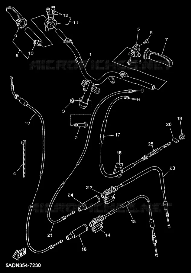 STUUR / KABEL Yamaha SCOOTER 50 2000 NEOS  YN50R