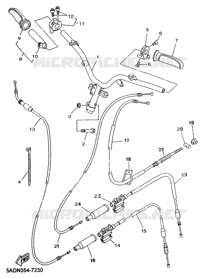 STUUR / KABEL Yamaha SCOOTER 50 2000 NEOS  YN50R