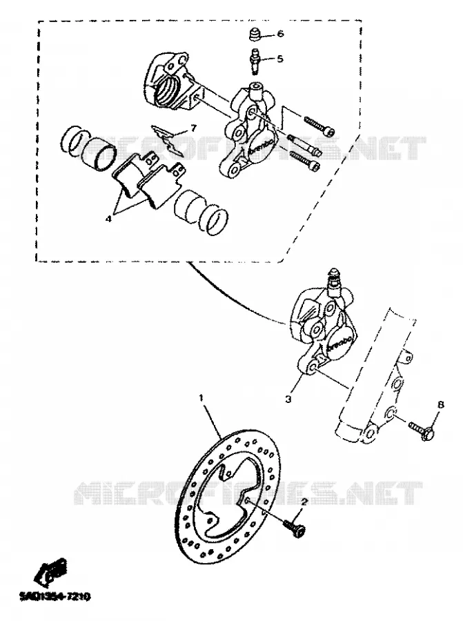 REMKLAUW VOOR Yamaha SCOOTER 50 2001 NEOS  YN50R NEO'S 50