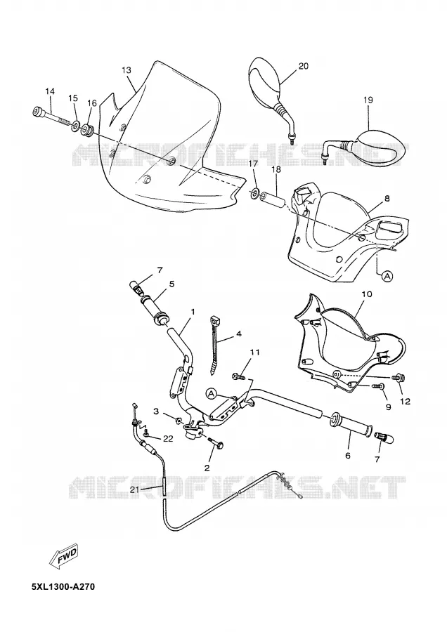 STUUR / KABEL Yamaha SCOOTER 125 2005 MAJESTY  YP125E
