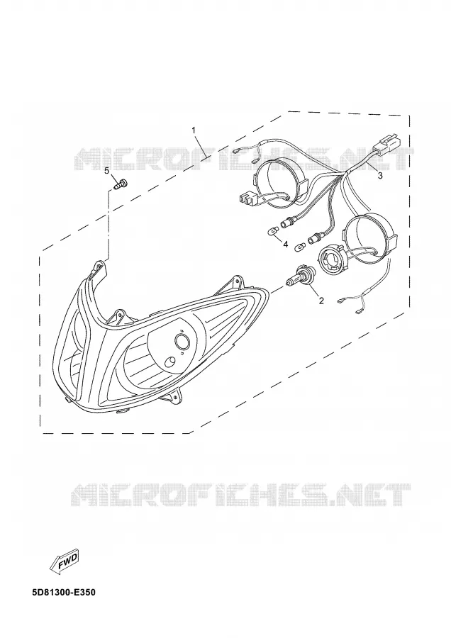 KOPLAMP Yamaha SCOOTER 125 2007 MAJESTY  YP125E