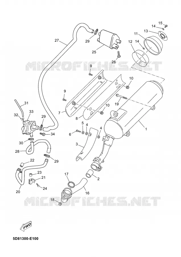 UITLAAT Yamaha SCOOTER 125 2008 MAJESTY  YP125E