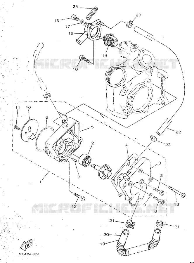 WATERPOMP Yamaha SCOOTER 125 1998 MAJESTY  YP125R