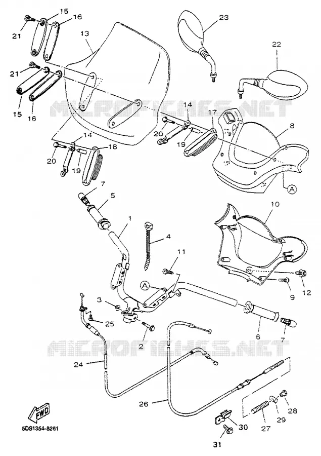 STUUR / KABEL Yamaha SCOOTER 125 2000 MAJESTY  YP125R