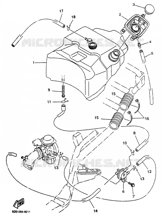 BENZINE TANK Yamaha SCOOTER 125 2000 MAJESTY  YP125R