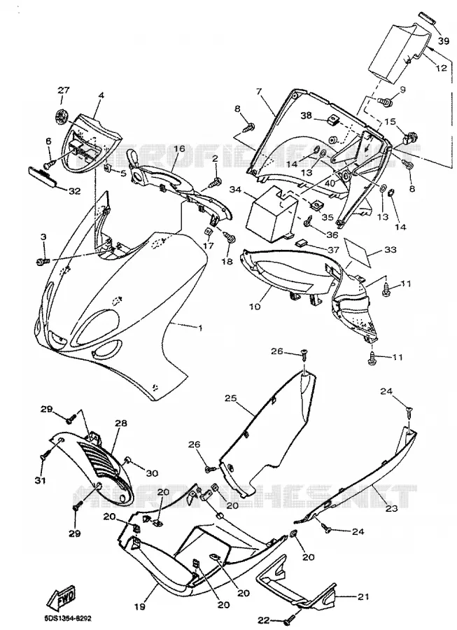 KAP 1 Yamaha SCOOTER 125 2000 MAJESTY  YP125R