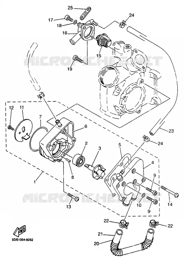 WATERPOMP / SLANGEN Yamaha SCOOTER 125 2000 MAJESTY  YP125R