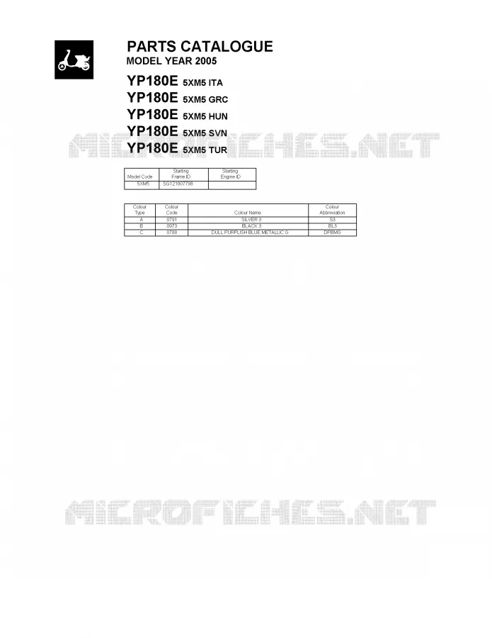 * CATALOG PREFACE * Yamaha SCOOTER 180 2005 MAJESTY  YP180E