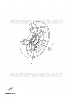 ACHTERWIEL voor Yamaha YP180E 2005