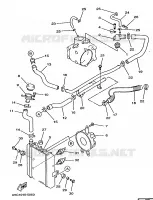 RADIATEUR / SLANG voor Yamaha YP250 1997